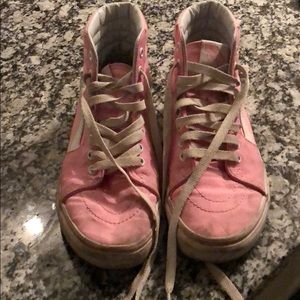 Vans high top pink skate